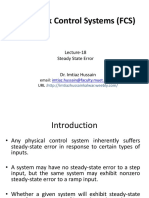 Feedback Control Systems (FCS) : Lecture-18 Steady State Error