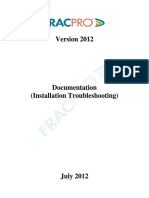 Installation Troubleshooting Fracpro 2012