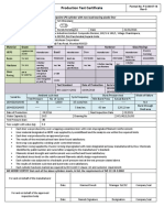 Production Test Certificate