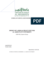 Design of A Biogas System For AUI