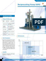 Reciprocating Pump SDPD: Technical Index