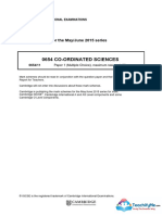 2281 June 2015 Paper 11 Mark Scheme