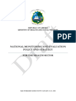 National Monitoring and Evaluation Strategy - Jan 2010 Final Draft