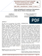 Analysis On Spatial Variation of Rainfall and Groundwater Fluctuation in Hebballa Watershed, Mysore District, Karnataka, India