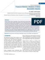 Corporate Financial Distress-Analysis of Indian Automobile Industry