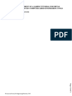 Development of A Sample Tutorial For Metal Forming Using Advanced Computer Aided Engineering Tools