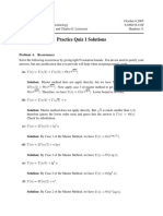 Practice Quiz 1 Solutions: Introduction To Algorithms