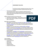 Water, Air, and Soil Environment Pollution