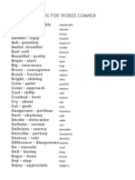 Ielts. Synonyms For Words Commonly Used