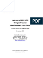 Implementing Wimax Ofdm Timing and Frequency Offset Estimation in Lattice Fpgas