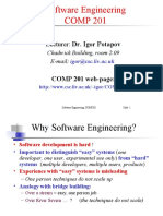 Software Engineering COMP 201: Lecturer: Dr. Igor Potapov