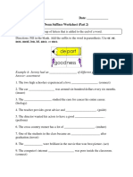 Name: - Date: - Noun Suffixes Worksheet (Part 2)