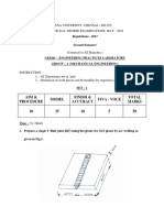 Engineering Practices Lab Regulation 2017 AU Sample Question Paper