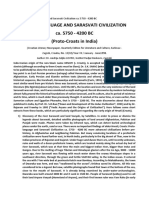 PROTO-LANGUAGE AND SARASVATI CIVILIZATION Ca. 5750 - 4200 BC (Proto-Croats in India)