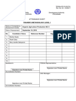 Attendance Sheet