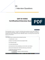 SAP S4 HANA Certification Interview Questions