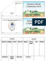 Nutrition Month Celebration 2018: I Love Vegetables!