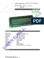 Datasheet 2x16 LCD Module