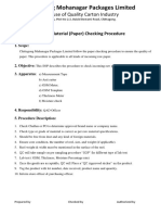 Raw Material Inspection Procedure