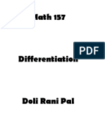 Math 157 - Differentiation - Doli Rani Pal