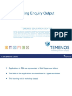 Printing Enquiry Output: Temenos Education Centre