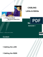 Cabling Lans & Wans: Semester I