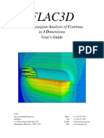 Flac3D: Fast Lagrangian Analysis of Continua