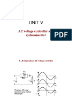 Unit V: AC Voltage Controller and Cycloconverter