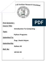 ITC Python Programs