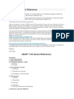 ABAP 7.40 Quick Reference