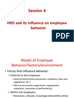 Session 4: HRD and Its Influence On Employee Behavior