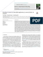 Recycling of Wastes For Value-Added Applications in Concrete Blocks - An Overview