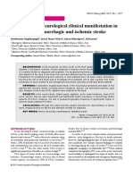 Comparison of Neurological Clinical Manifestation in Patients With Hemorrhagic and Ischemic Stroke