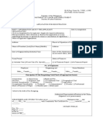 Application For Registration (BLR Reg. Form No. 7-A PSU, s.1998)