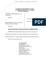 Common Cause Georgia v. Kemp - NOTICE OF FILING OF DECLARATION OF CHRIS HARVEY