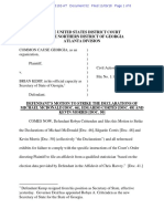 Common Cause Georgia v. Kemp - DEFENDANT'S MOTION TO STRIKE THE DECLARATIONS OF MICHAEL MCDONALD (DOC. 46), EDGARDO CORTÉS (DOC. 48) AND KEVIN MORRIS (DOC. 50)