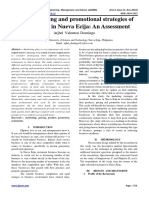 Product, Pricing and Promotional Strategies of Restaurants in Nueva Ecija: An Assessment