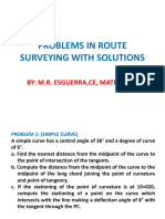 Problems in Route Surveying With Solutions