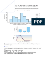 Unit-V Basic Statistics and Probability: Presentation - Three Forms - Histogram, Bar Chart, Frequency Polygon