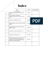 Index: S. No. Topic Date Teacher's Sign