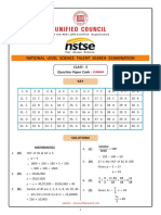 Class 5 NSTSE Solution Paper Code 444 - 2018