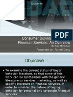 Consumer Buying Behavior in Financial Services: An Overview: Article 46