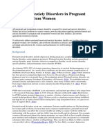 Mood and Anxiety Disorders in Pregnant and Postpartum Women: Position