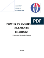 Power Transmission Elements Bearings: Presenter: Hazim Al-Sadoon