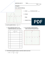 9-1 Quadratic Graphs and Their Properties