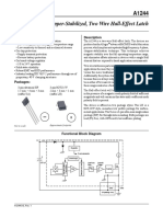 Chopper-Stabilized, Two Wire Hall-Effect Latch: Description Features and Benefits