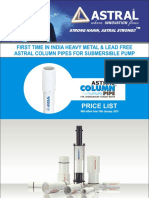 Astral Column Pipe Pricelist