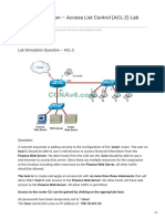 CCNA Certification Access List Control ACL-2 Lab Simulation