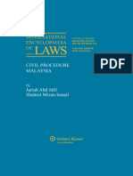 Civil Procedure (Malaysia) - Table of Contents PDF