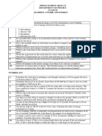 Class Ix Physics Worksheet 4 Work&Energy 2018-19